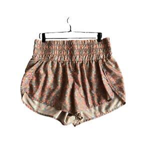 Natural Life Women’s Floral Print High Waist Shorts Bohemian Multicolor Size XL